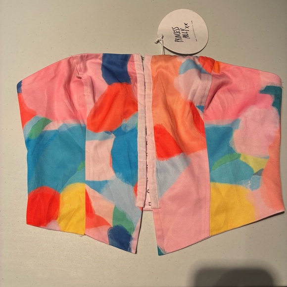 NWT Princess Polly Love All Strapless Crop Top in Multi Size 8 - Picture 5 of 10